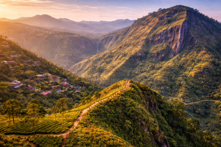 View from Little Adam’s Peak overlooking the hills of Ella Sri Lanka