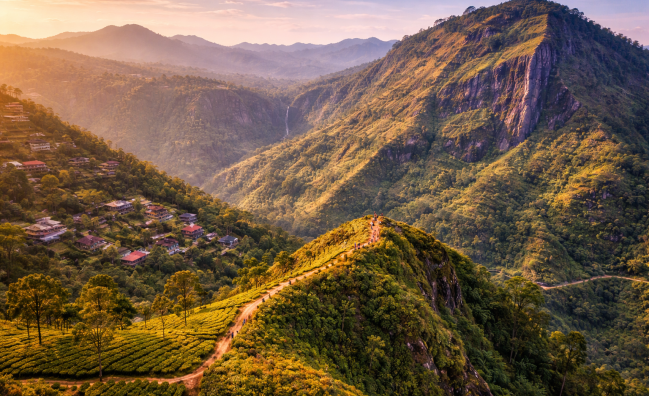 View from Little Adam’s Peak overlooking the hills of Ella Sri Lanka